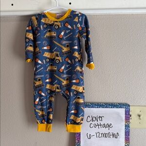 Construction Print Kids Footie